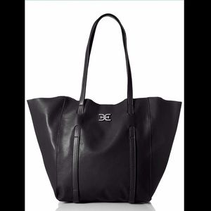 Sam Edelman black leather tote bag